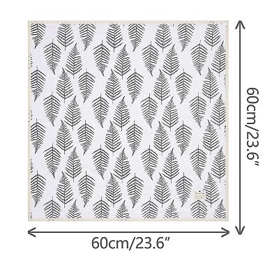 Women's Floral Printed Scarves with Lace Trim Square Headscarf