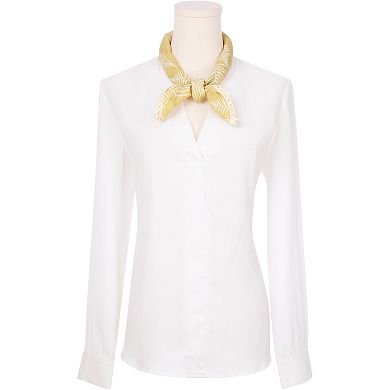 Women's Floral Printed Scarves with Lace Trim Square Headscarf