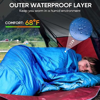 Portable Waterproof 4-Season Sleeping Bag for Camping, Hiking & Outdoor Use