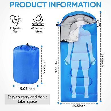 Portable Waterproof 4-Season Sleeping Bag for Camping, Hiking & Outdoor Use