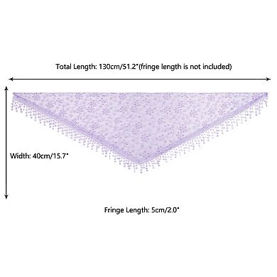 Elegant Lace Shawl for Women Formal Head Covering Triangle Wedding Party Wrap