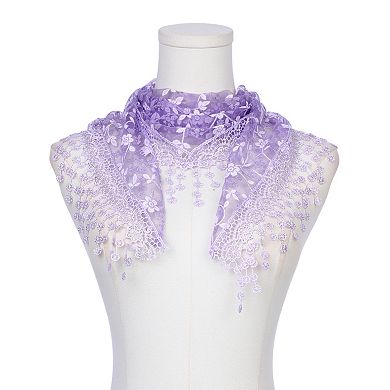 Elegant Lace Shawl for Women Formal Head Covering Triangle Wedding Party Wrap