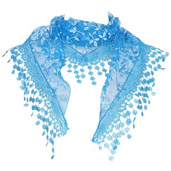 Elegant Lace Shawl for Women Formal Head Covering Triangle Wedding Party Wrap