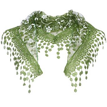 Elegant Lace Shawl for Women Formal Head Covering Triangle Wedding Party Wrap