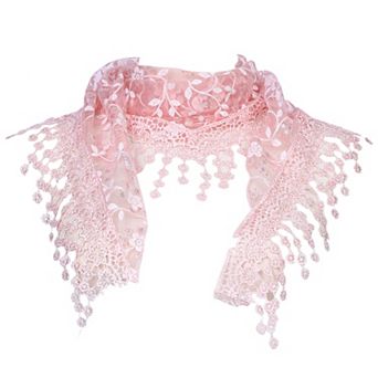 Elegant Lace Shawl for Women Formal Head Covering Triangle Wedding Party Wrap