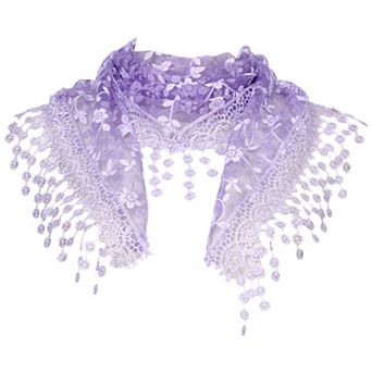 Elegant Lace Shawl for Women Formal Head Covering Triangle Wedding Party Wrap