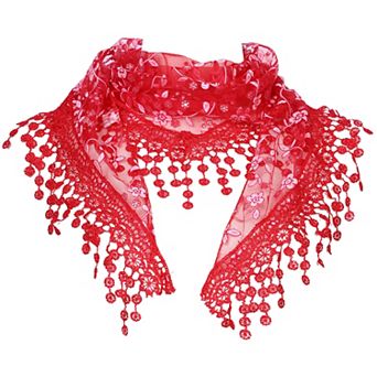 Elegant Lace Shawl for Women Formal Head Covering Triangle Wedding Party Wrap