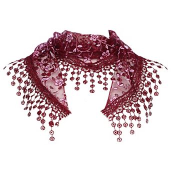 Elegant Lace Shawl for Women Formal Head Covering Triangle Wedding Party Wrap