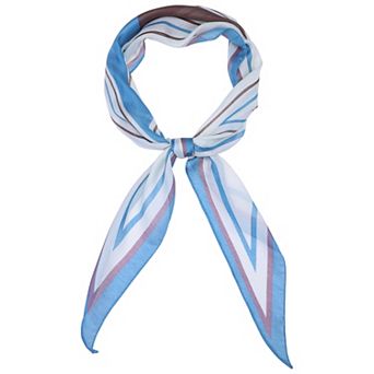 Women's Geometric Stripes Printed Scarf Hairband Headscarf Neck Scarves Neckerchief