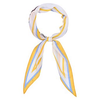 Women's Geometric Stripes Printed Scarf Hairband Headscarf Neck Scarves Neckerchief
