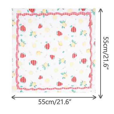 Floral Printed Scarves Small Square for Women Flowers Headscarf Neckerchief