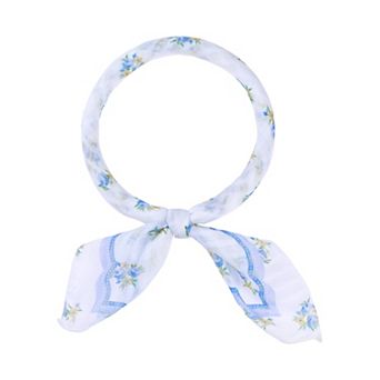 Floral Printed Scarves Small Square for Women Flowers Headscarf Neckerchief