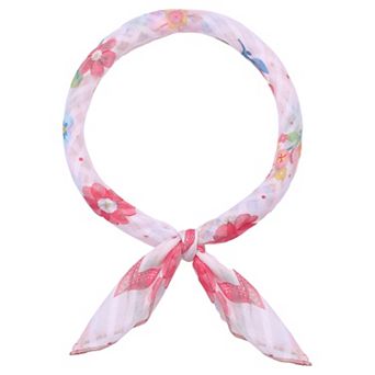 Floral Printed Scarves Small Square for Women Flowers Headscarf Neckerchief