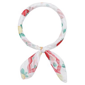 Floral Printed Scarves Small Square for Women Flowers Headscarf Neckerchief
