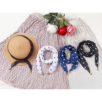 Women's Square Scarf with Magnetic Buckle Head Scarf Scarves for Prom