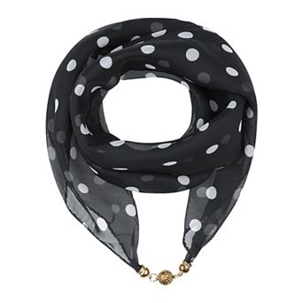 Women's Square Scarf with Magnetic Buckle Head Scarf Scarves for Prom