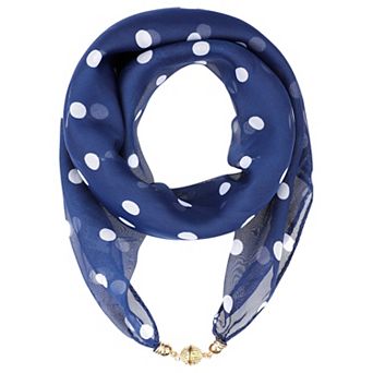 Women's Square Scarf with Magnetic Buckle Head Scarf Scarves for Prom