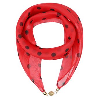 Women's Square Scarf with Magnetic Buckle Head Scarf Scarves for Prom