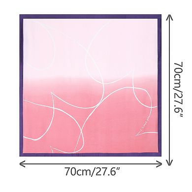 Women's Gradient Printed Satin Square Scarves Hairband Headscarf Neckerchief