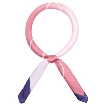 Women's Gradient Printed Satin Square Scarves Hairband Headscarf Neckerchief