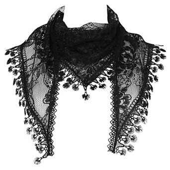 Women's Lace Floral Mantilla Triangle Scarves Chapel Church Head Covering