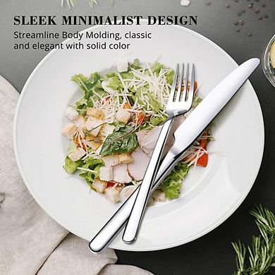 Great Ambitions 20-Piece Silverware Set for 4, 18/10 Stainless Steel, Mirror Polished