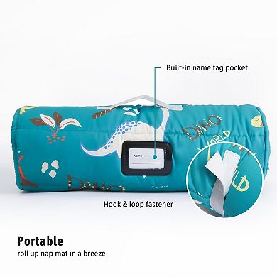 Soft Travel Nap Mat with Pillow & Blanket: 52" x 20", Lightweight, Perfect for Kids