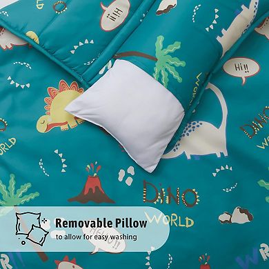 Soft Travel Nap Mat with Pillow & Blanket: 52" x 20", Lightweight, Perfect for Kids