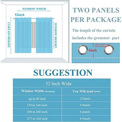 Great Ambitions 84" Navy & Grey Blackout Curtains - Thermal Insulated Grommet Panels, 2 Pack