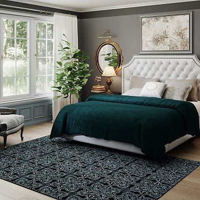 5x7 ft Washable Vintage Area Rug, Non-Slip Carpet