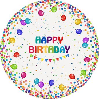 Happy Birthday Tablecloth, Decorative Table Cover for Party Decor