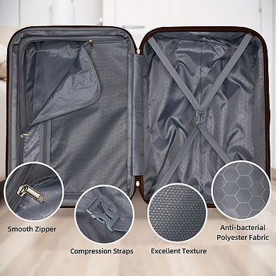 Hardside Expandable 6 Piece Luggage Set with Duffel Bags and Spinner Wheels Suitcase Set