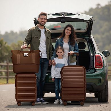 Hardside Expandable 6 Piece Luggage Set with Duffel Bags and Spinner Wheels Suitcase Set