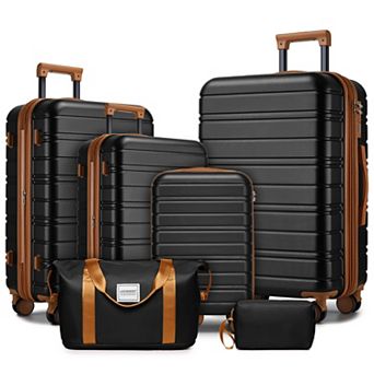 Hardside Expandable 6 pc Luggage Set with Duffel Bags and Spinner Wheels Suitcase Set