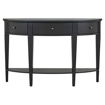 Whisen Curved Console Table with 3 Drawers and 1 Shelf