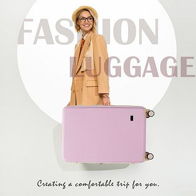 Hardside 5-Piece Luggage Set, Half Opening with USB Port