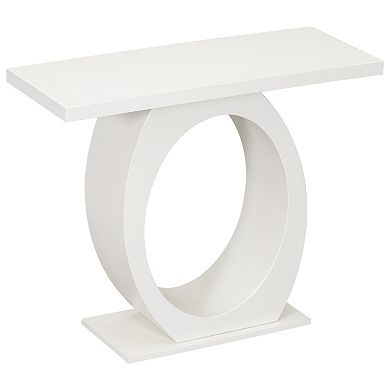 Whisen Stylish Modern Console Table with Egg-Shaped Base