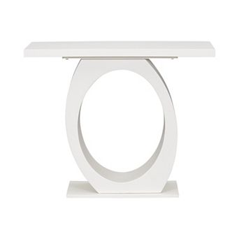 Whisen Stylish Modern Console Table with Egg-Shaped Base