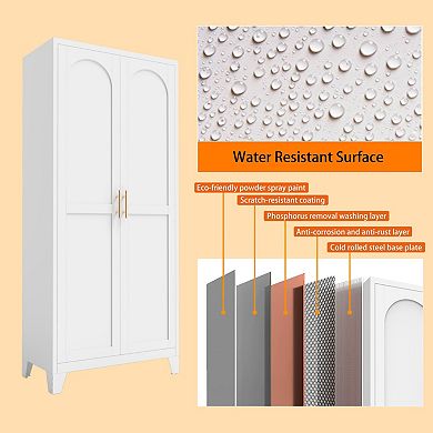 61" Steel Pantry Cabinet with Adjustable Shelves, Freestanding Storage for Kitchen & More