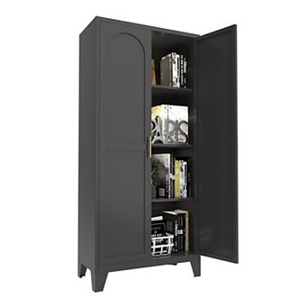 61" Steel Pantry Cabinet with Adjustable Shelves, Freestanding Storage for Kitchen & More