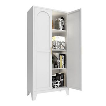 61" Steel Pantry Cabinet with Adjustable Shelves, Freestanding Storage for Kitchen & More