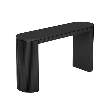 Whisen Console Table with Unique Vertical Stripe Design
