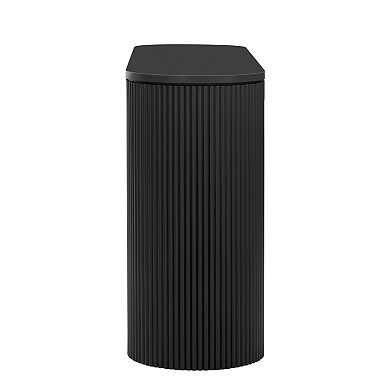 Whisen Console Table with Unique Vertical Stripe Design