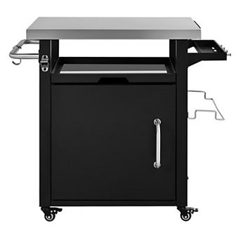 Whisen Outdoor Grill Island with Storage Cabinet, Waterproof Cover Included