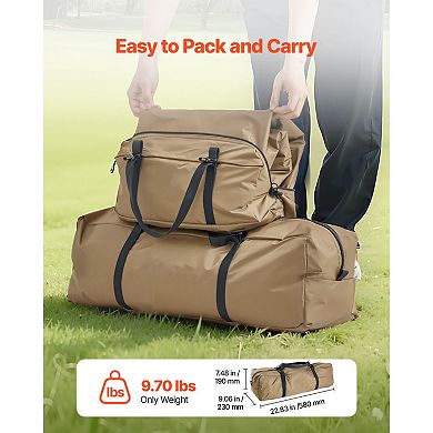 4-6 Person Hot Tent with Stove Jack, Canvas Tipi Shelter