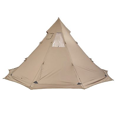 4-6 Person Hot Tent with Stove Jack, Canvas Tipi Shelter