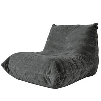 5-Way Support Bean Bag Chair, Chenille Fabric & Anti-Slip Base