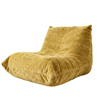 5-Way Support Bean Bag Chair, Chenille Fabric & Anti-Slip Base