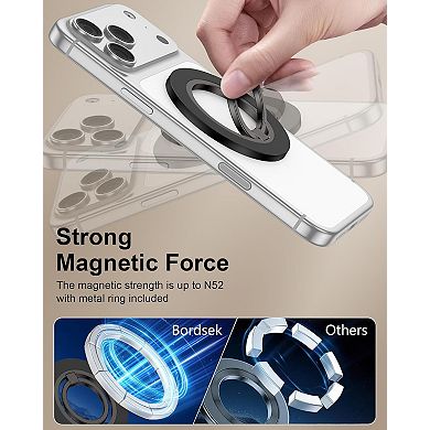 Magnetic Phone Ring Grip for MagSafe - 360° Rotation Strong Magnet Finger Ring Holder Grip Stand