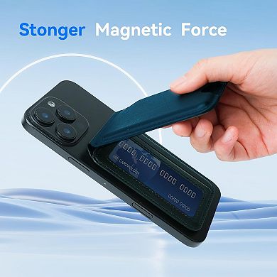 for MagSafe Wallet，Leather Magnetic Wallet for Phone with Adjustable Stand，5 Magnetic Credit Card Ho